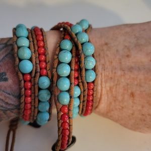 Beaded wrap bracelet
